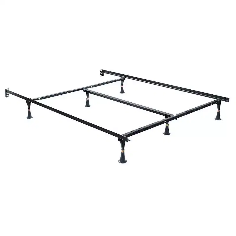 Metal Bed Frame with Universal Sizing, Black