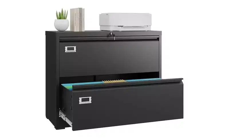 Metal 2-Drawer Lateral File Cabinet with Lock for Home Office