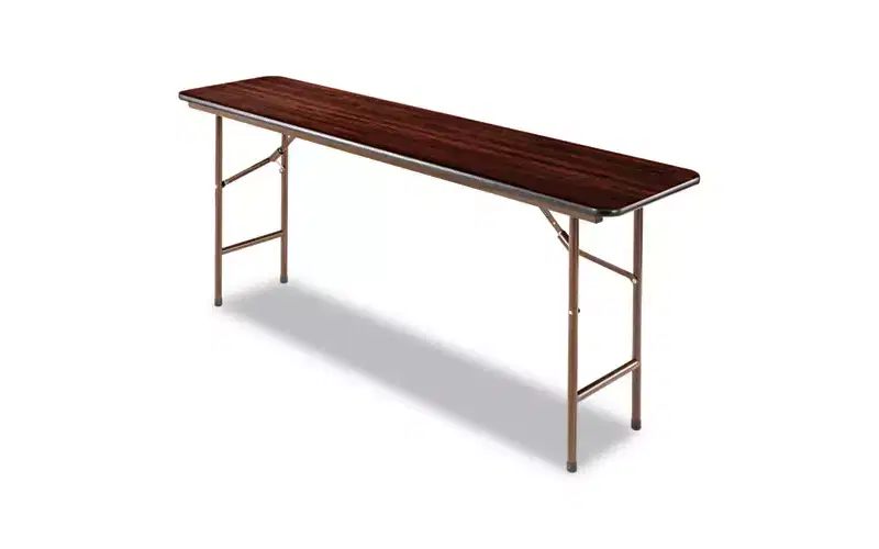 Wood Folding Table, Rectangular, 71.88w x 17.75d x 29.13h, Mahogany