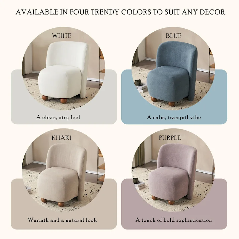 Christopher Knight Home - Eliana Modern Teddy Fabric Accent Chair with Curved Backrest and Legs