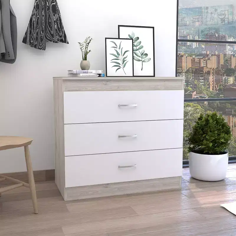 Okak Modern Minimalist 5-Drawer Tall Bedroom Dressers with Metal Handles & Locking Top Drawer,Chest of Drawers for Bedroom,Entryway