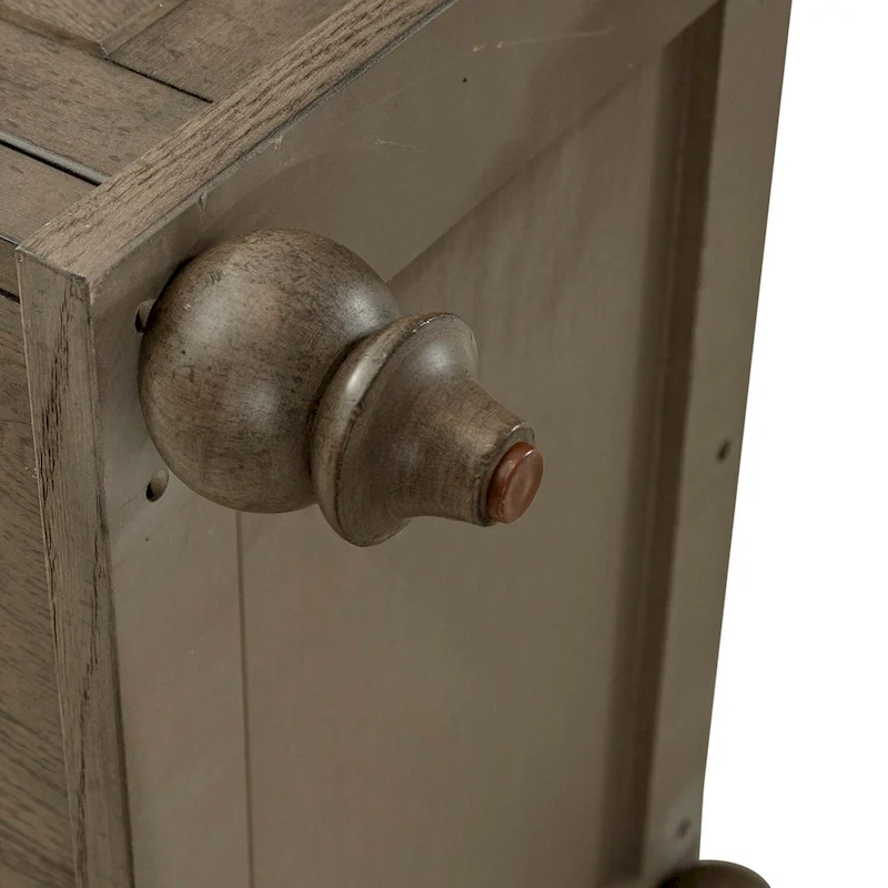 Americana Farmhouse Dusty Taupe Chairside Table