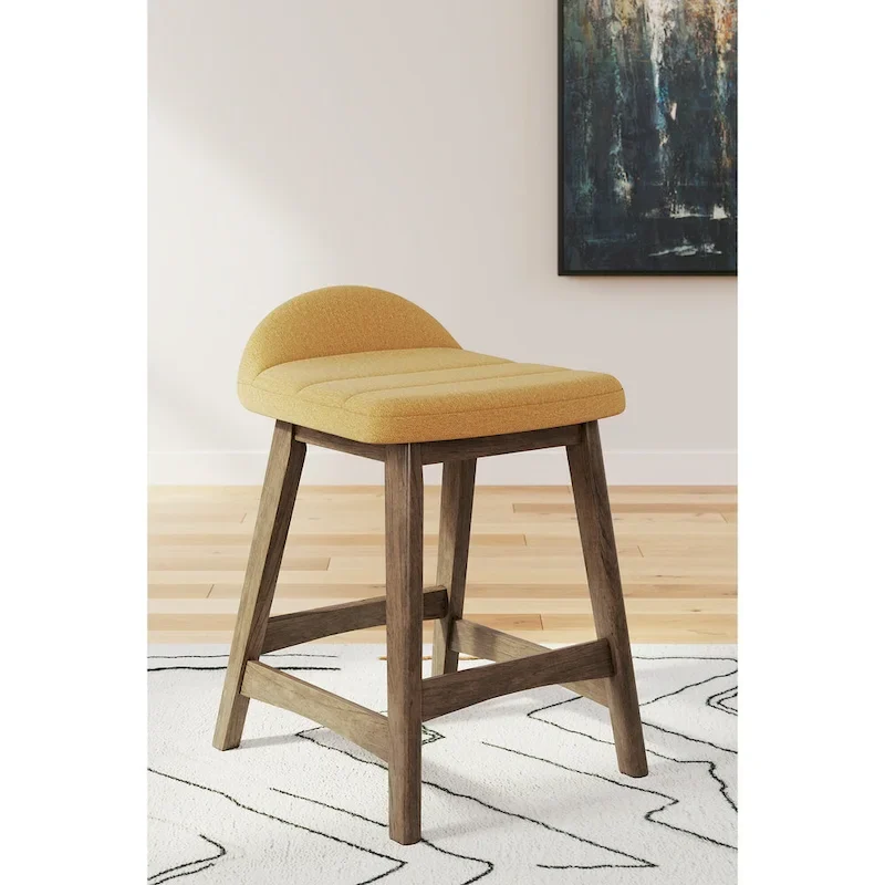 Signature Design by Ashley Lyncott Upholstered Counter Height Bar Stool (Set of 2) - 19W x 20D x 29H