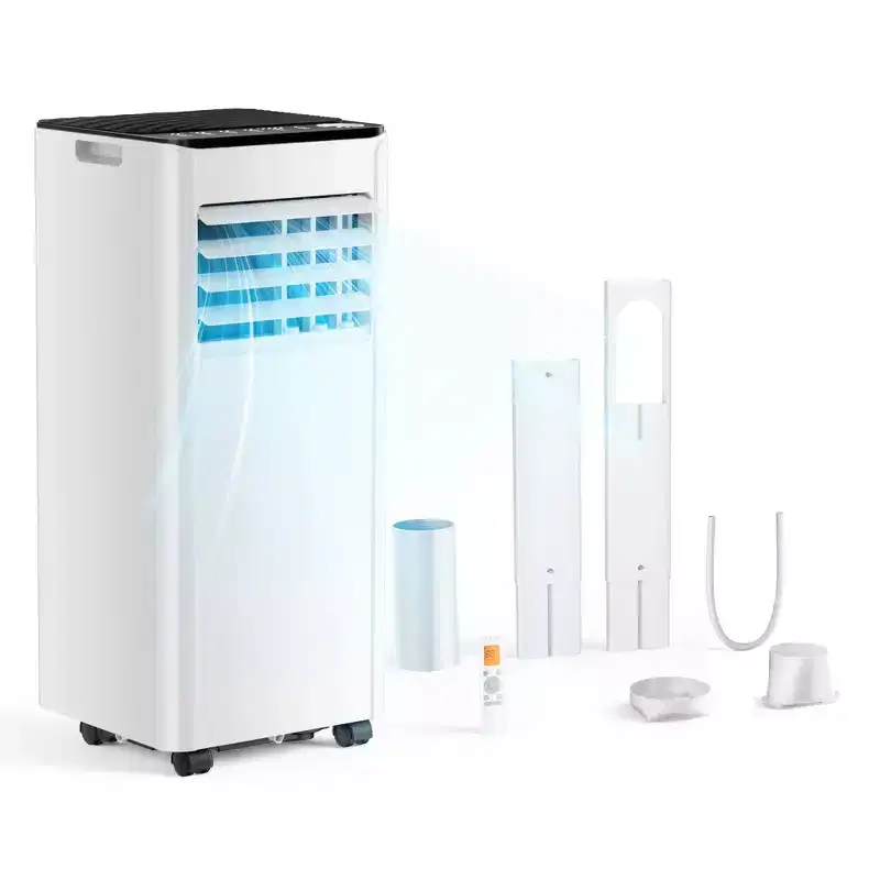 Simzlife Portable Air Conditioner 8000 BTU Fast Cooling AC Unit for Room up to 350 Sq.Ft, 3 in 1 Function, Remote Control