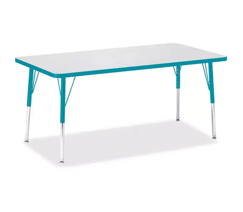 Jonti-Craft Berries Adult Height Color Edge Rectangle Table 30 x 60 in Blue