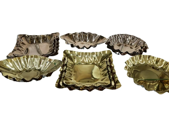 Rose Gold Finish Square Decorative Platter, Stainless Steel