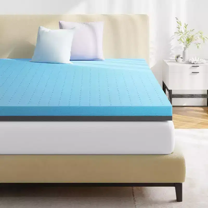 2-Inch Queen Mattress Topper - Gel-Infused Memory Foam, Cooling Pad for Pressure Relief & Back Pain