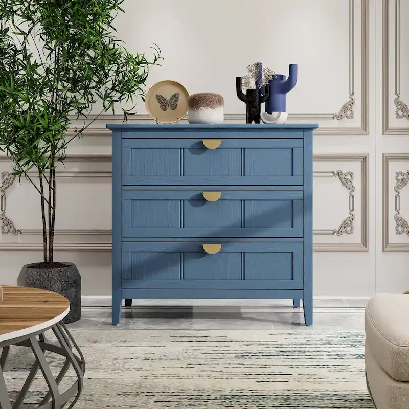 3 Drawer Cabinet, American Furniture,Suitable for Bedroom and Living Room Entryway