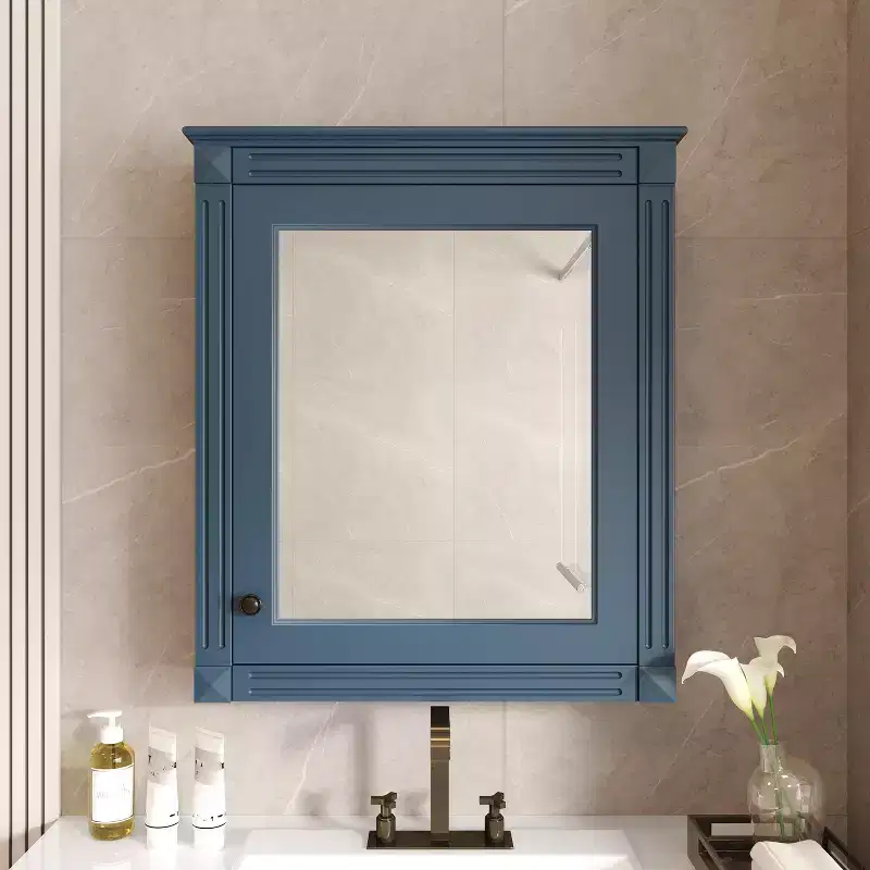 Okak Bathroom Storage Wall Cabinet with Mirror with Mirror, Medicine Cabinet with Height Adjustable Shelf, White