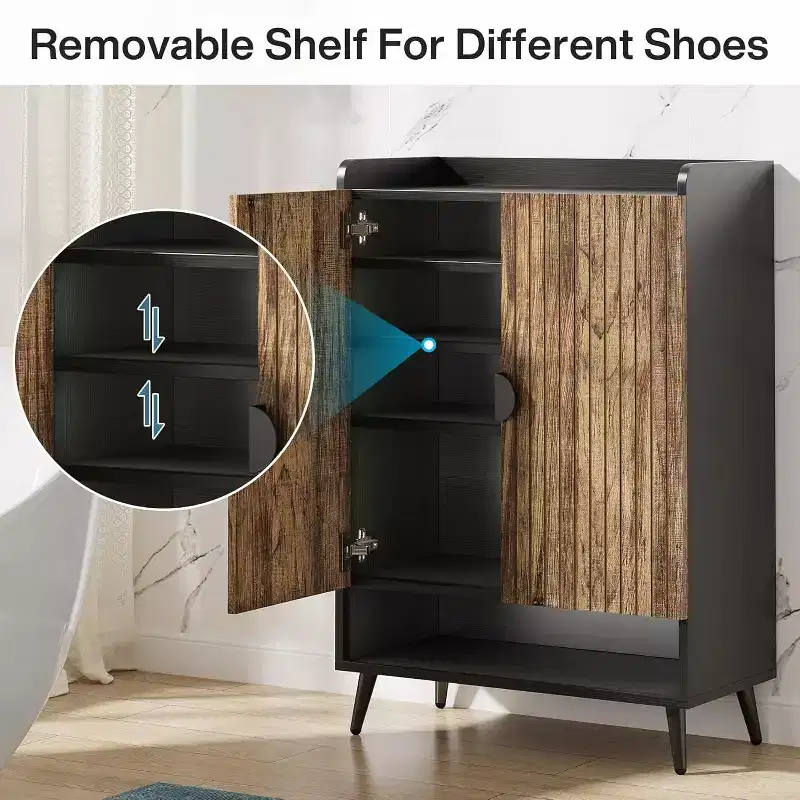 Tribesigns 7-Tier Wooden Shoe Cabinet
