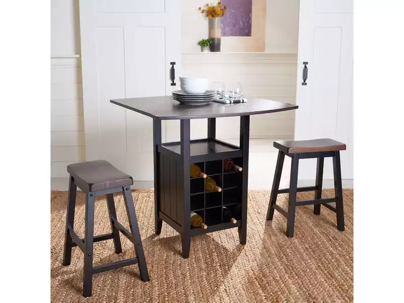 Casey 3 Piece Drop Leaf Pub Set - AMH8504 - Safavieh Couture