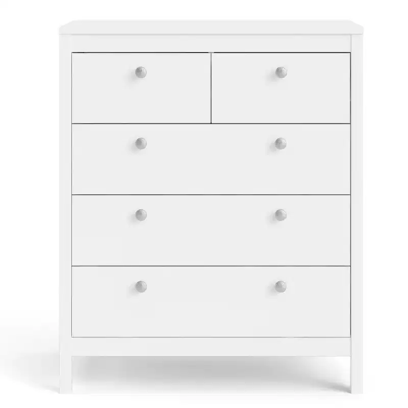 HomeStock Madrid 5 Drawer Chest Modern-Traditional Style 189 X 324 X 3894