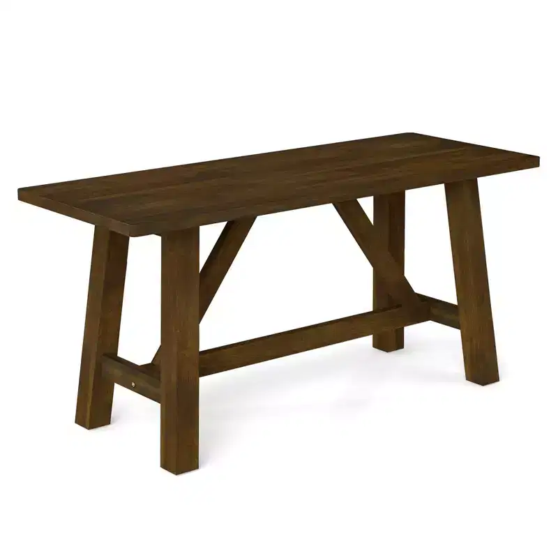 1/2 PCS Wooden Dining Bench Farmhouse Shoe Bench Entryway Seat with Rubber Wood Frame