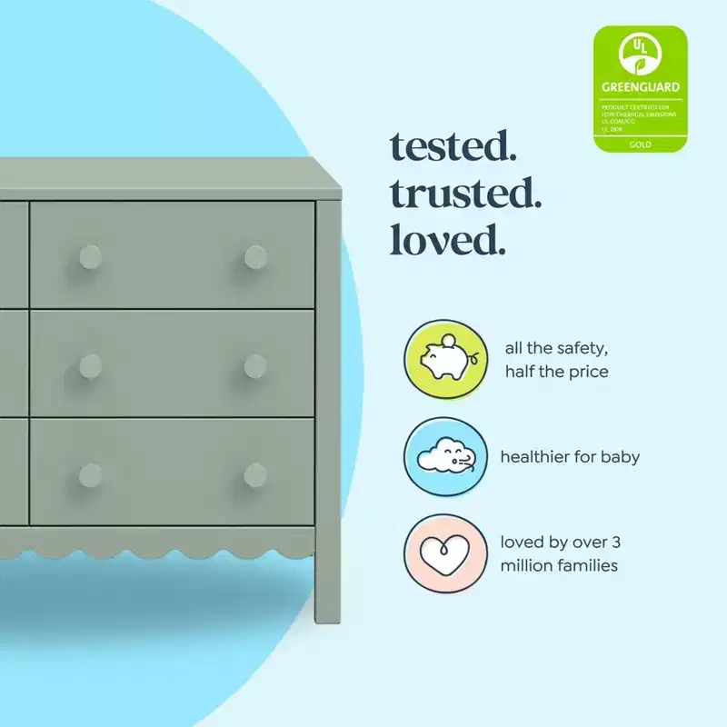 Scallop 6-Drawer Dresser
