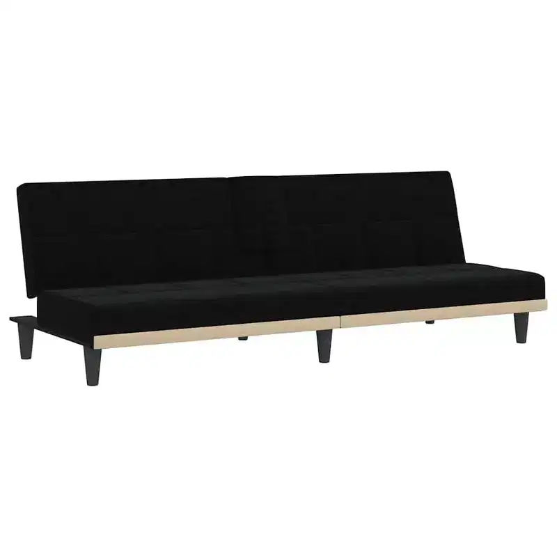 vidaXL Sofa Bed Convertible Sofa Bed with Cup Holders for Living Room Fabric