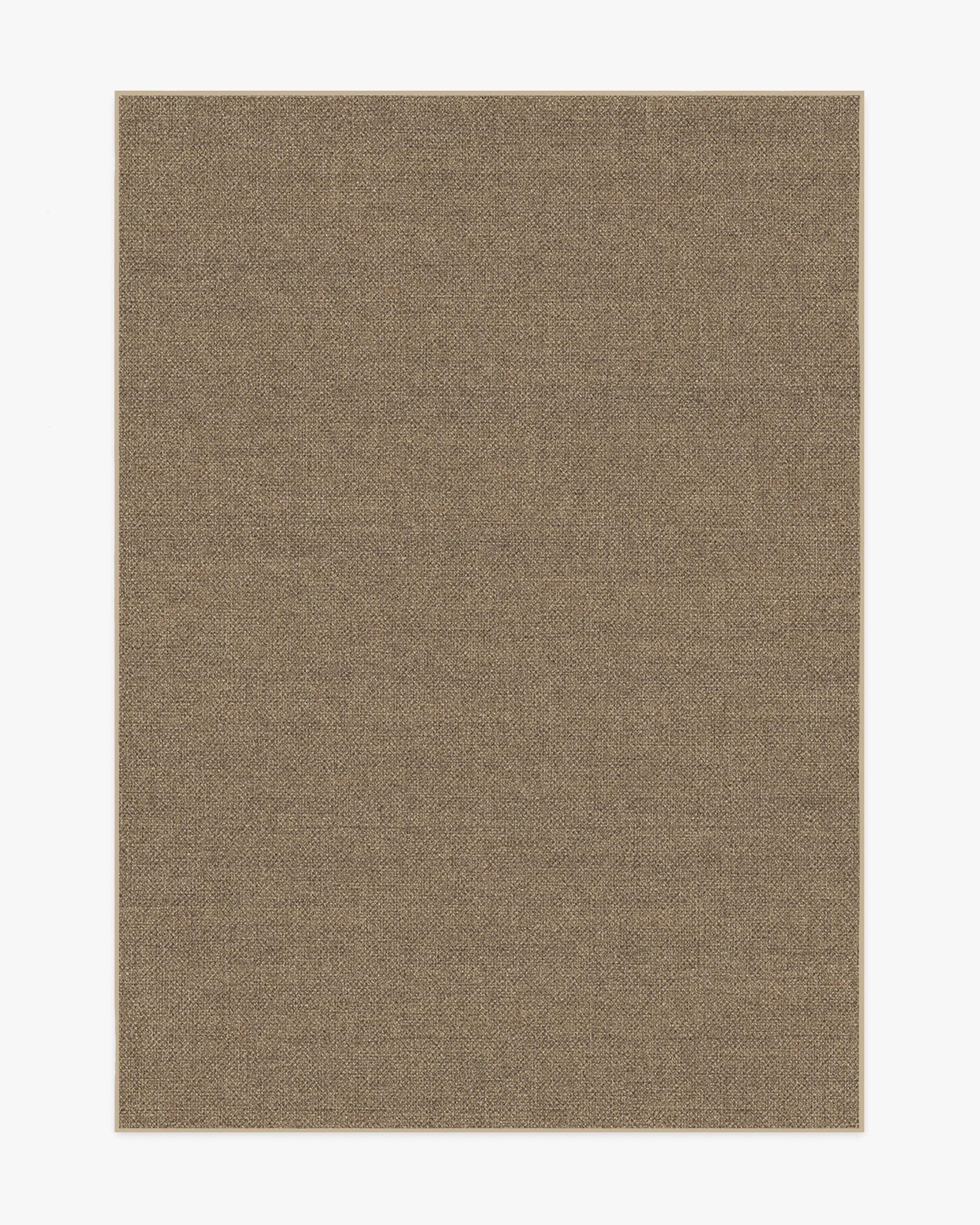 Natural Rustic Recycled Polyester Flatwoven Rug with Sand Jute-Look Solid Texture for Living Room & Bedroom