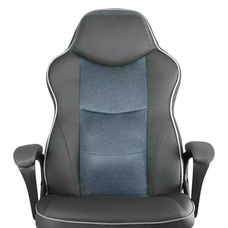 High Back Faux Leather Adjustable Office Chair, Charcoal Grey