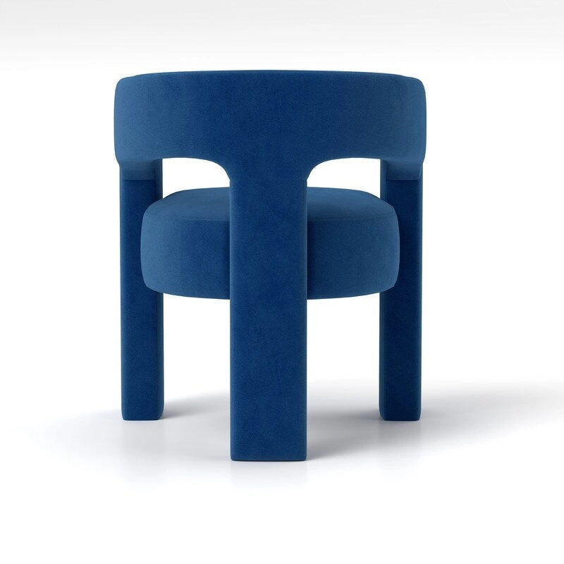 SEYNAR Modern Glam Velvet Upholstered Dining Chair, Open-Back Accent Chair Set of 4