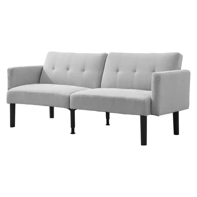 Double Sofa Bed, 3 - Position Adjustable Recliner Sofa, Off - The - Floor Design for Easy Cleaning, Modern Folding Sofa for Living Room, Apartment, Office