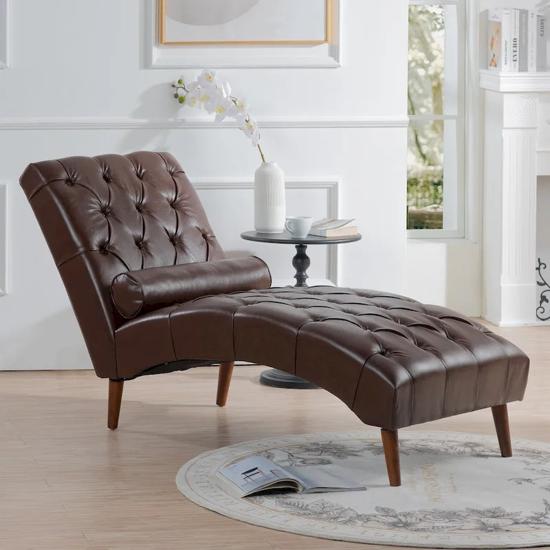 62W Upholstered Chaise Lounge