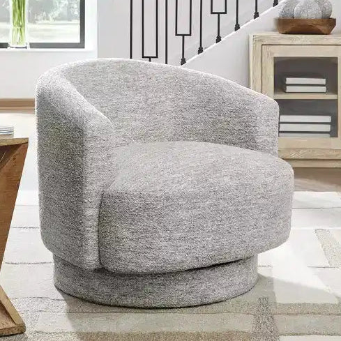 360-Degree Swivel Accent Chair – Stone Gray