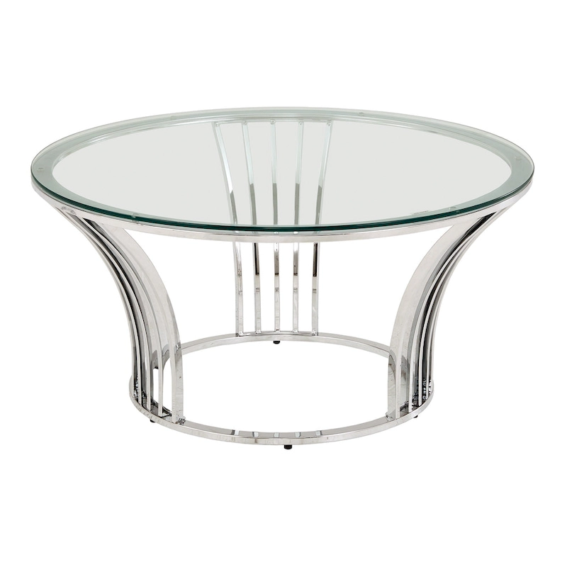 Cottbus Chrome Finish Coffee Table with Glass Top by iNSPIRE Q Bold