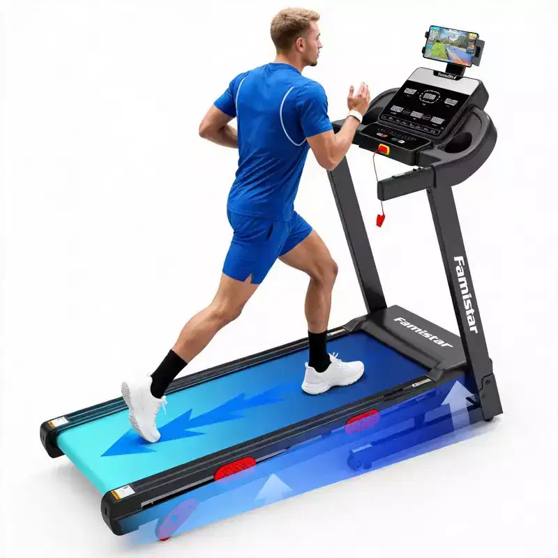 Compact Folding Treadmill for Home with 3.75 HP Motor, App Control, Bluetooth, 10% Incline, 330 lb Capacity