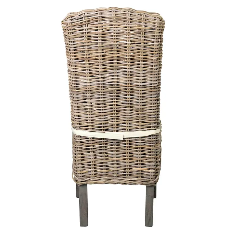 Natural Rattan Cushioned Dining Chairs by East at Main (Set of 2)