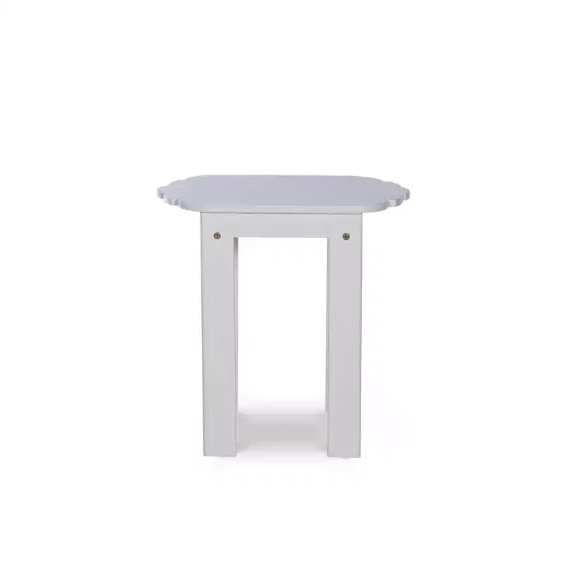 Linon Outdoor Acacia Wood Oval Adirondack Accent Table White