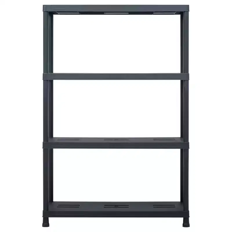 vidaXL Storage Shelf Rack Black 485 lb 35.4x15.7x54.3 Plastic