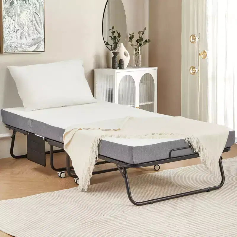 38 Inch Folding Bed with Mattress Included, Daybed for Guests