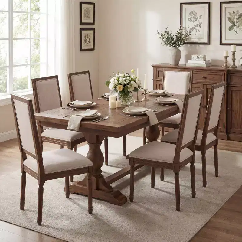 Christopher Knight Home Carina French Country Rubberwood Upholstered Dining Chair (Set of 6)