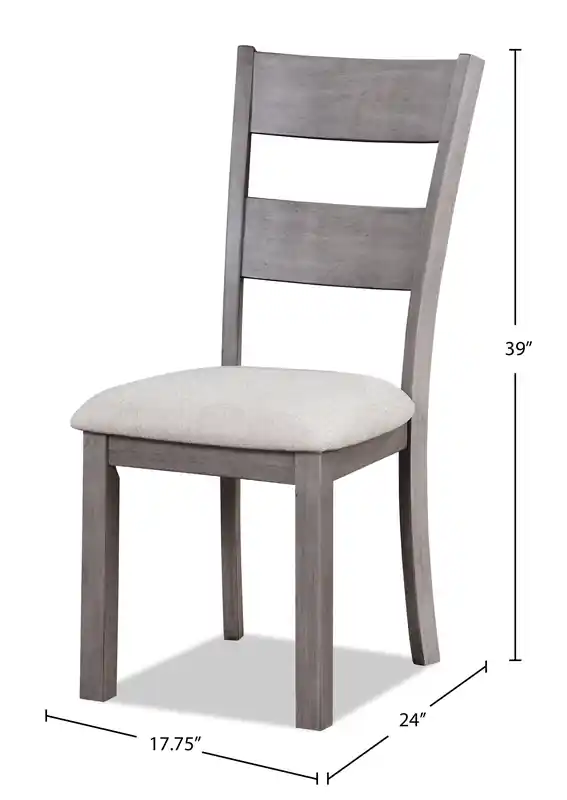 Dining Chair with Polyester Fabric, Ladder-Back