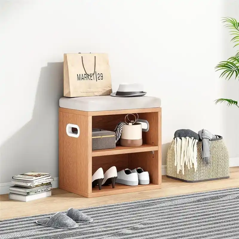 Shoe Bench for Entryway - 15D x 11W x 16H