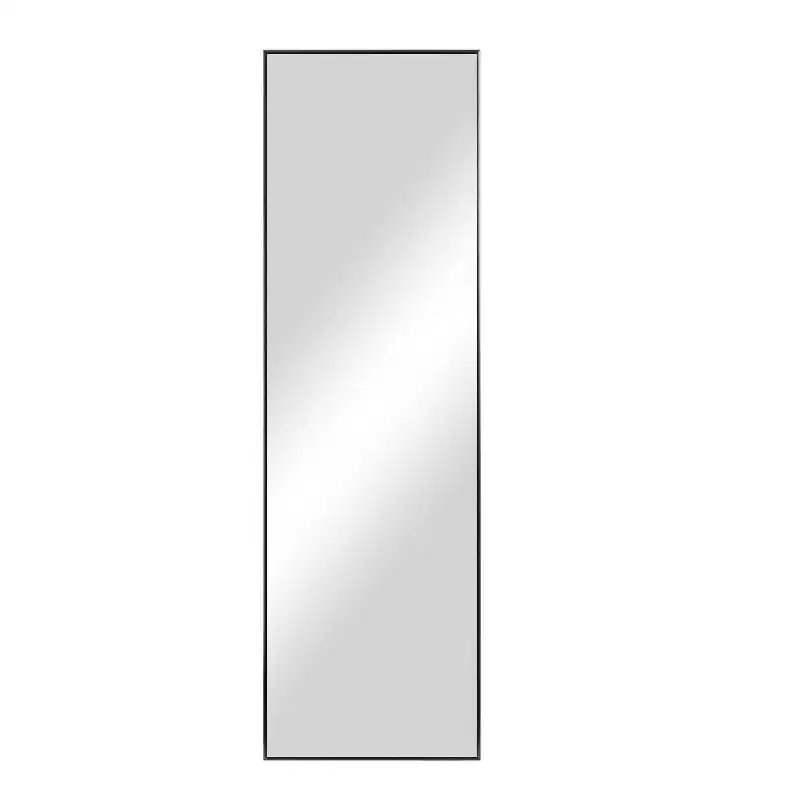 HomeRoots 71 Black Metal Leaning Framed Full Length Mirror