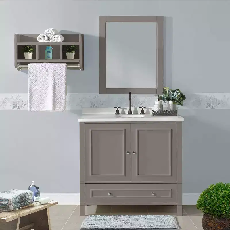 36" Williamsburg Vanity Cabinet Gray - Alaterre Furniture