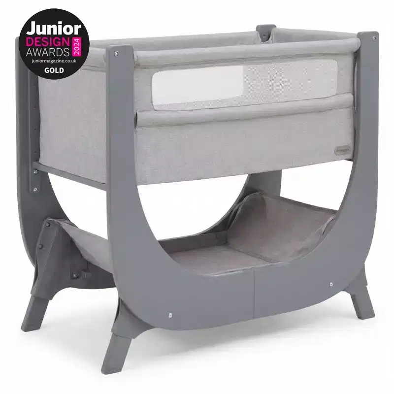 Shnuggle Air Lite Bedside Bassinet | Infant Crib Height Adjustable Baby Bed with Mattress