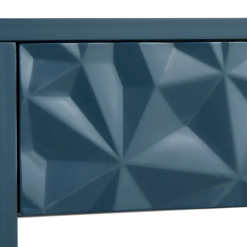 Sofa Table with Geometric Drawer Fronts and Lower Shelf