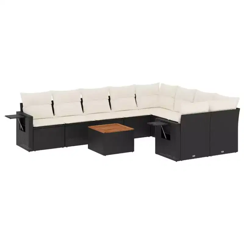 vidaXL Modern Outdoor Sofa Set with Cushions