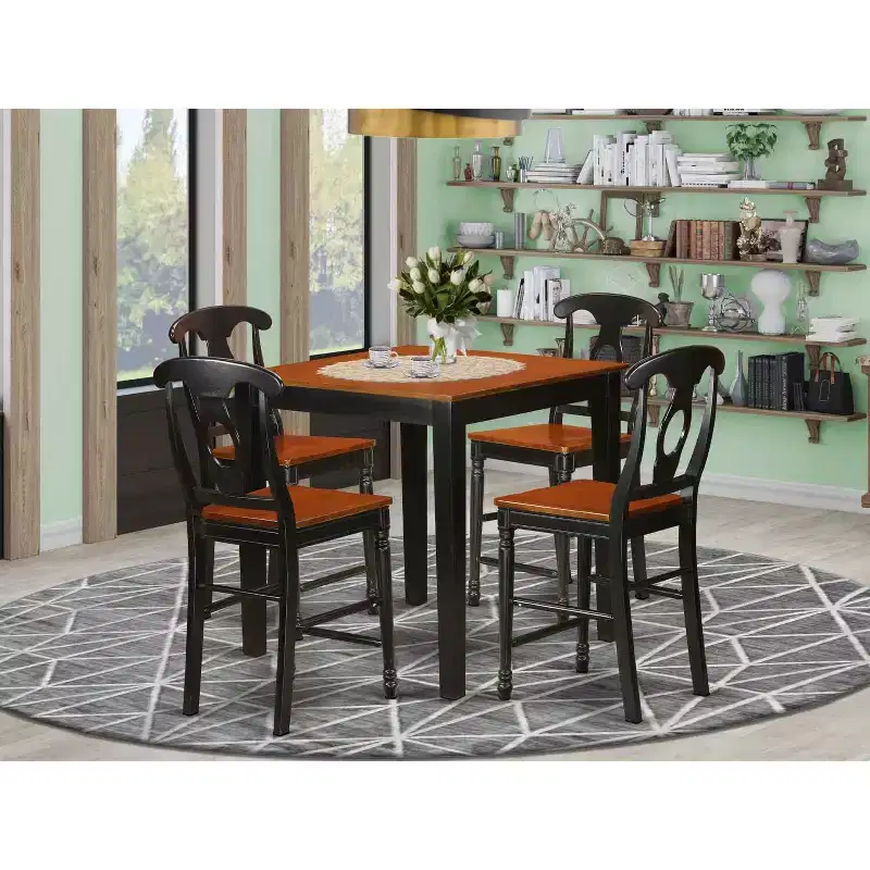 Counter Height Dining Set - 4 Person Table & Chairs - Kitchen Dining Room Furniture