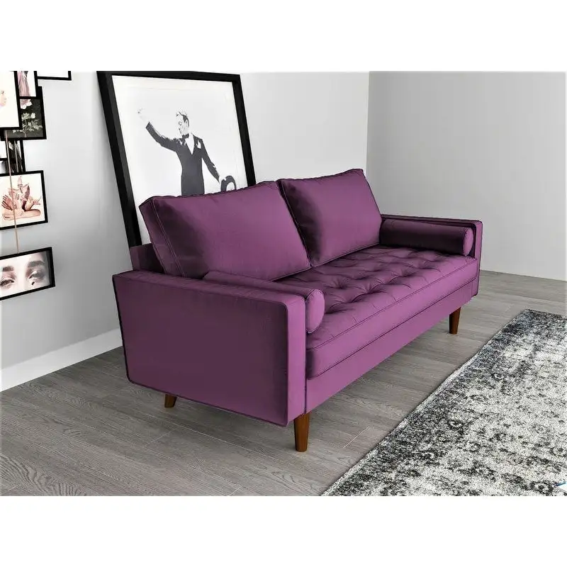 Velvet Mid-century Style Sofa