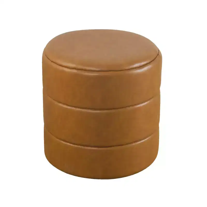 Round Upholstered Ottoman - HomePop