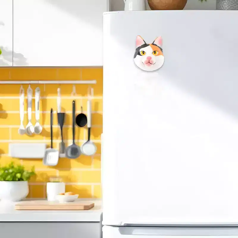 Unique Bargains Magnetic Fridge Sticker Irregular Shape Synthetic Resin Gray 1Pc