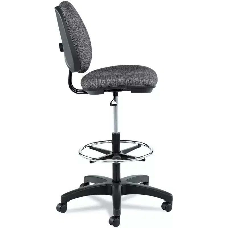 Swivel Task Stool – Molded Plastic, Adjustable Footring, Casters