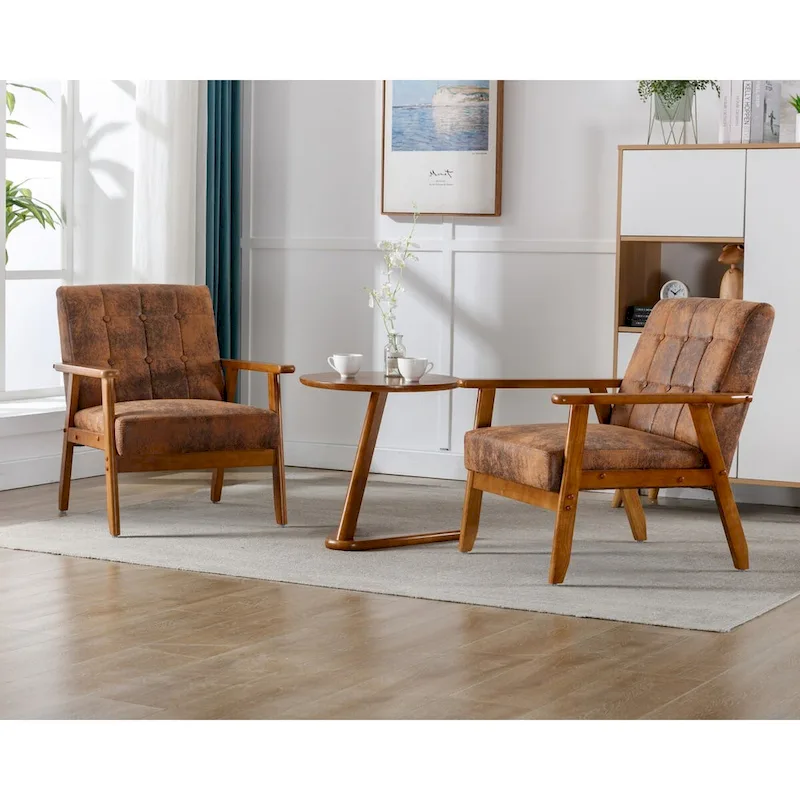 Accent Chairs Set of 2 with Side Table Arm Chair for Living Room Bedroom Office - 30.71H*25.39W *27.95D