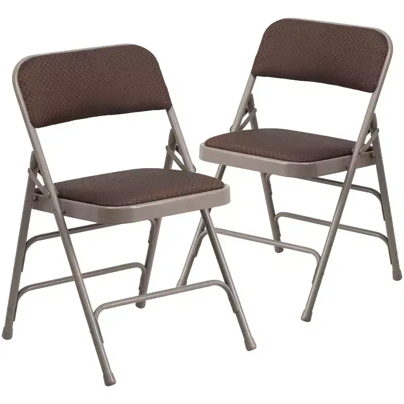 2-Pack Home & Office Party Events Fabric Padded Metal Folding Chair