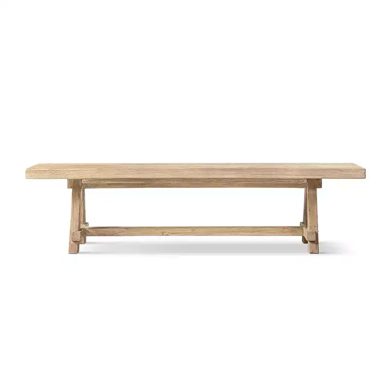 Jennifer Taylor Home Hawthorne 72 Reclaimed Elm Trestle Dining Bench