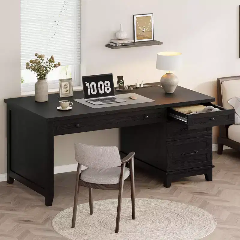 Office Desk with File Drawer, 53.5