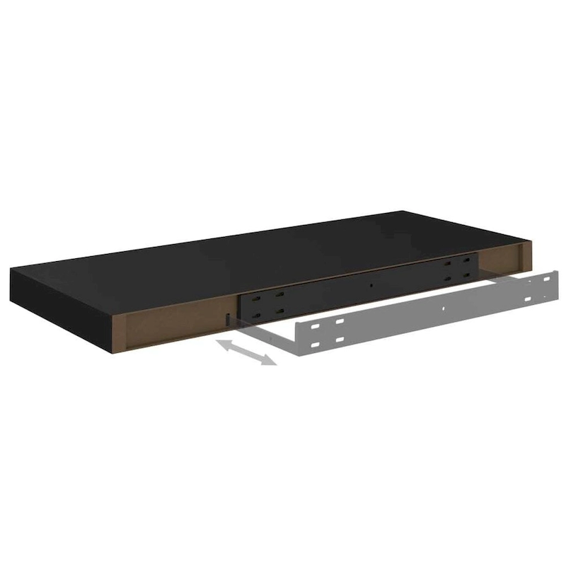 Floating Wall Shelves 2 pcs 23.6x9.3x1.5 MDF - 23.6 x 9.3 x 1.5 (L x W x H)