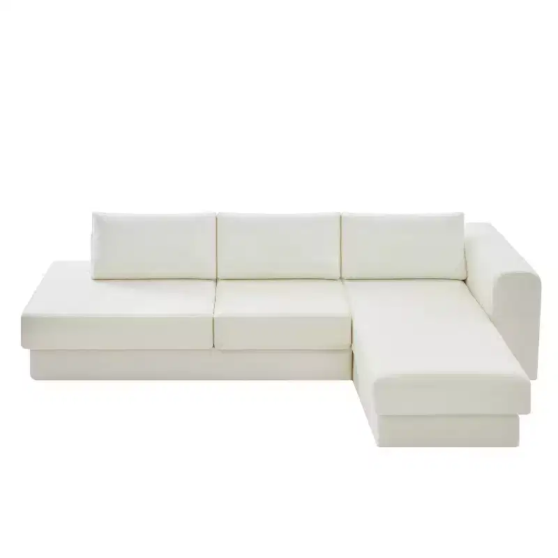 Christopher Knight Home Orai Modern 113 L-shaped Chenille Upholstered Sectional Sofa with Double Layer Cushions